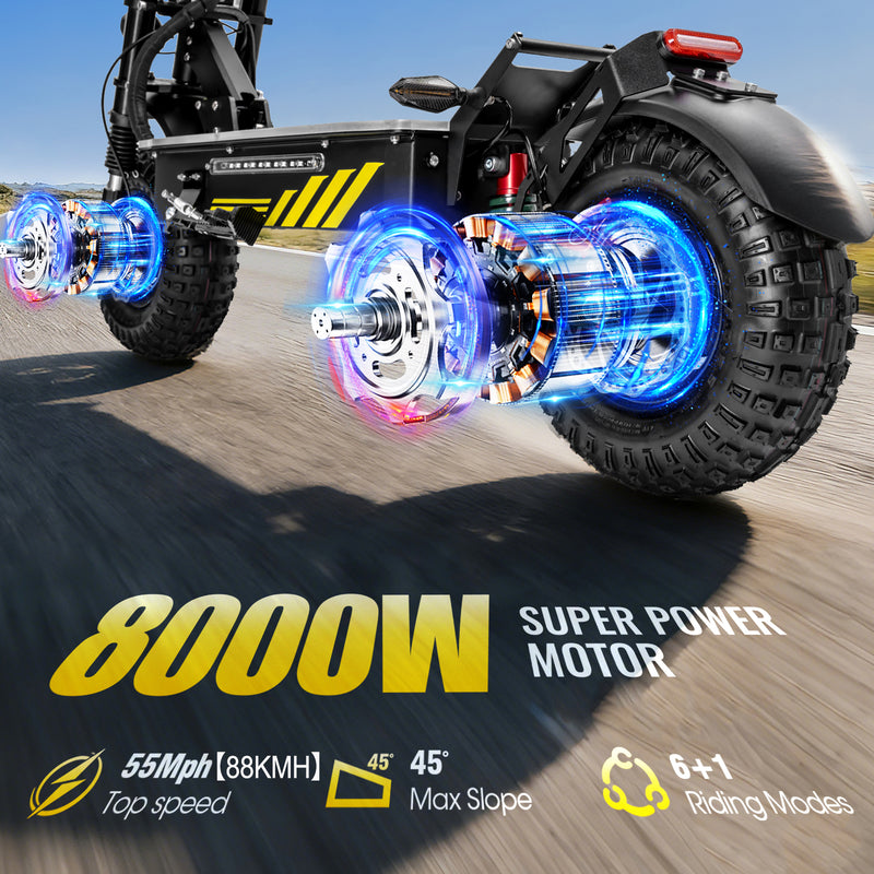 Extreme Dual Motors · 8000W Peak Power